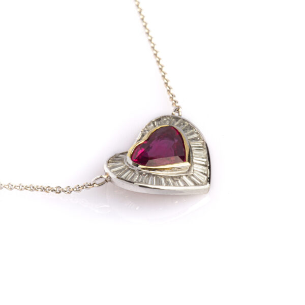 Collier rubino cuore - immagine 2