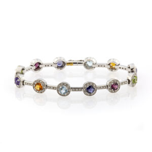 Bracciale diamanti tormaline