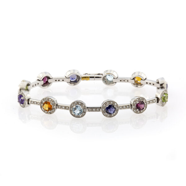 Bracciale diamanti tormaline