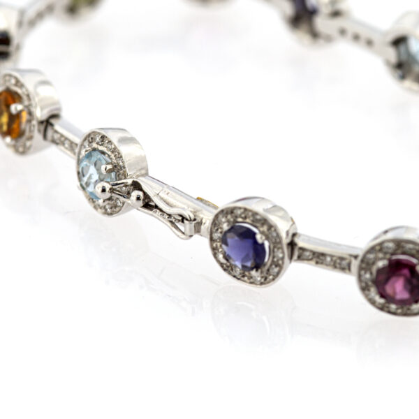 Bracciale diamanti tormaline - immagine 2