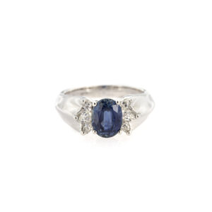 Anello zaffiro e diamanti