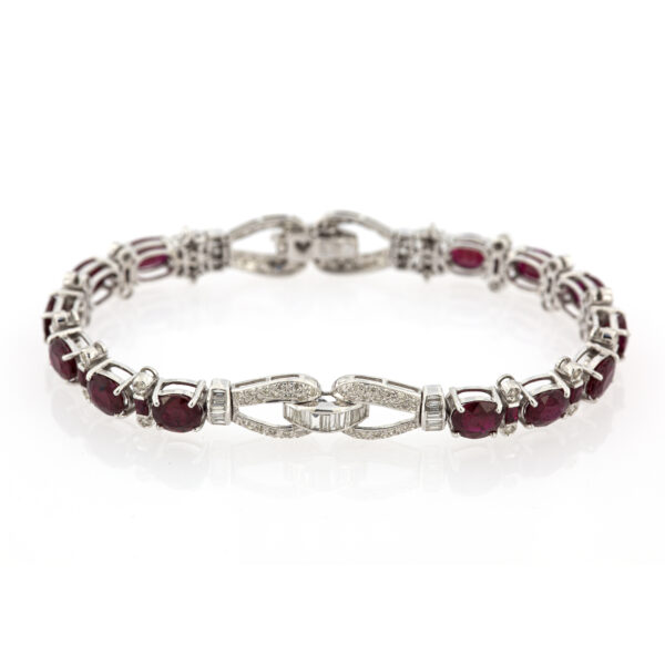 Bracciale fibbia rubini