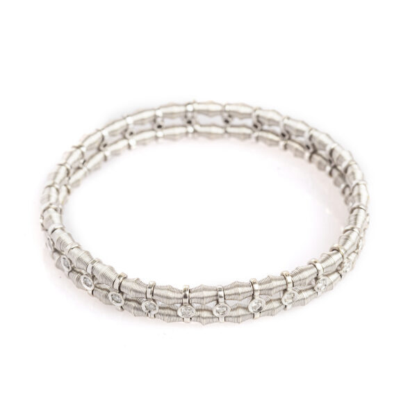 Bracciale a molla con diamanti - immagine 2