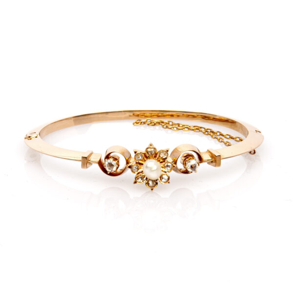 Bracciale perla oro rosso