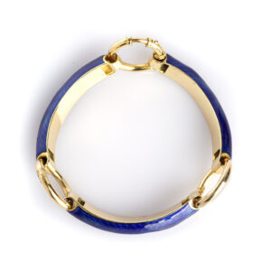 Bracciale cerchi smalto blu