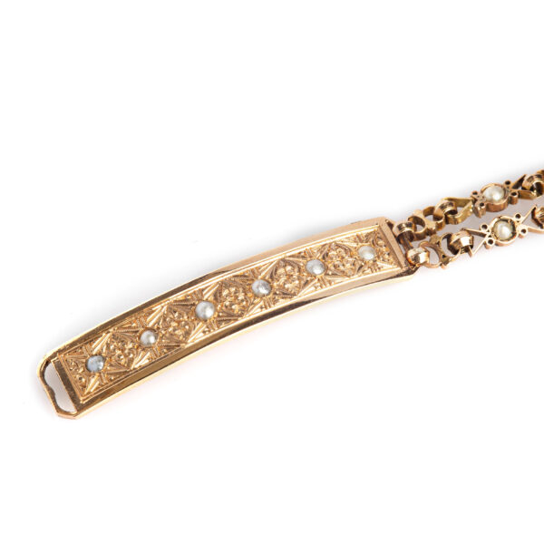 Bracciale perline oro rosso - immagine 2