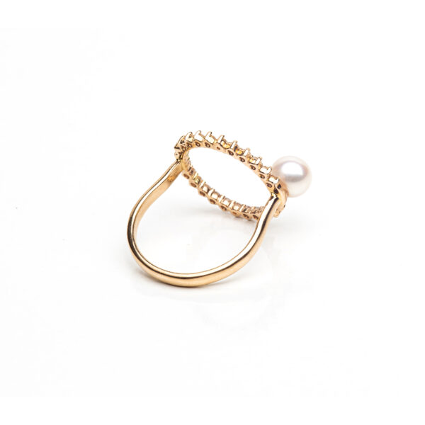 POESIA – Anello perla oro rosa - immagine 3