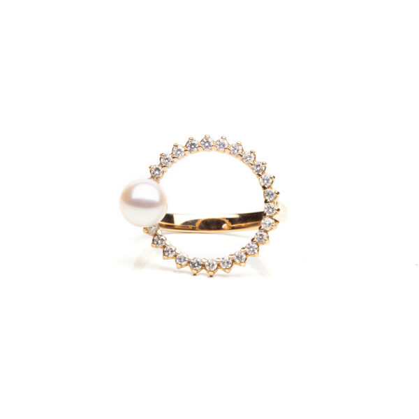 POESIA – Anello perla oro rosa