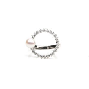POESIA - Anello perla oro bianco