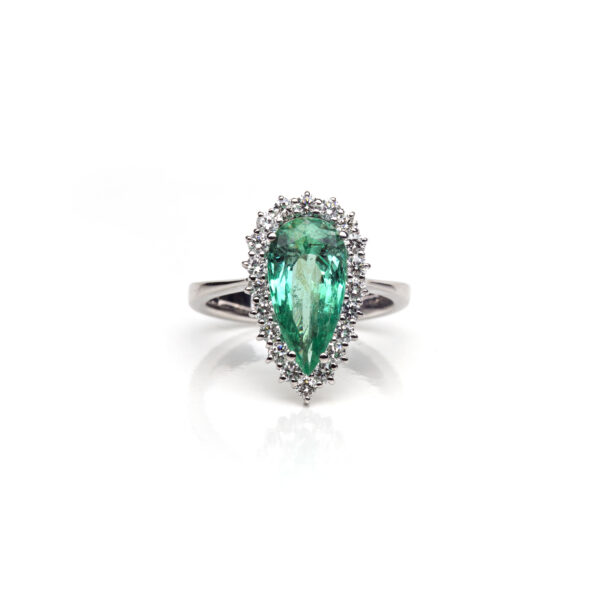 CRIERI - Anello goccia smeraldo