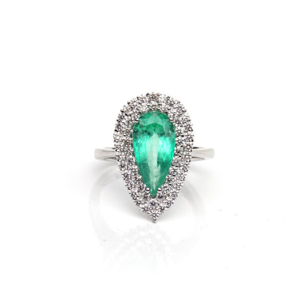 CRIERI - Anello goccia smeraldo