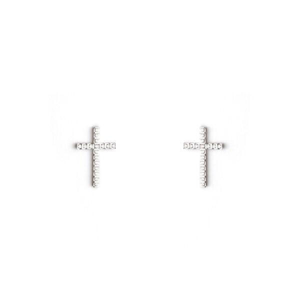 CRIERI - Orecchini croce oro bianco