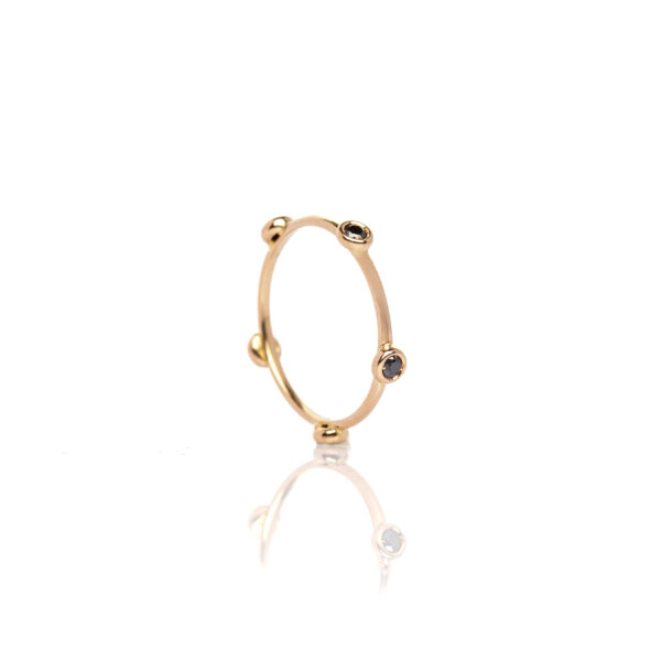 CRIERI - Anello Fantasia diamanti neri - immagine 2