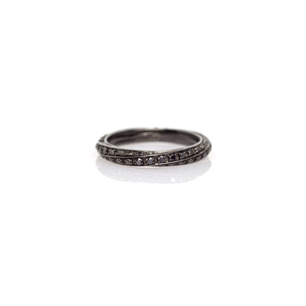 CRIERI – Anello Futura oro rodiato nero