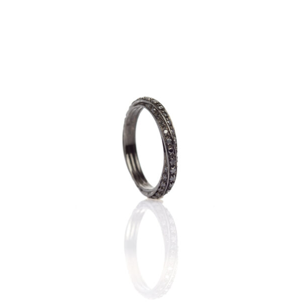 CRIERI – Anello Futura oro rodiato nero - immagine 2