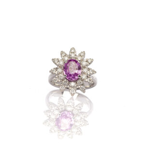 Anello zaffiro rosa