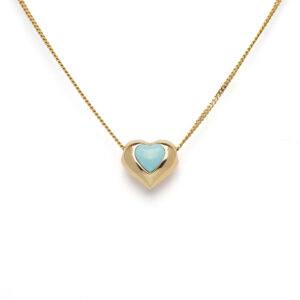 Collier cuore turchese