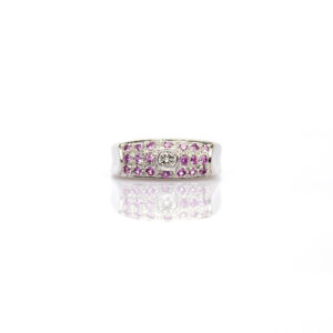 Anello zaffiri rosa