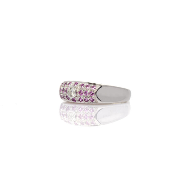 Anello zaffiri rosa - immagine 2