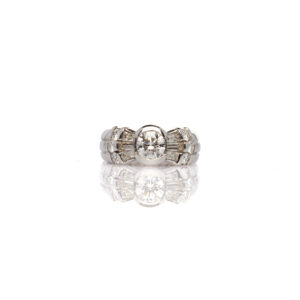 Anello deco' diamanti