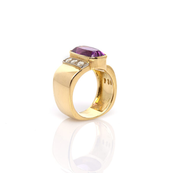 Anello fascia ametista - immagine 2