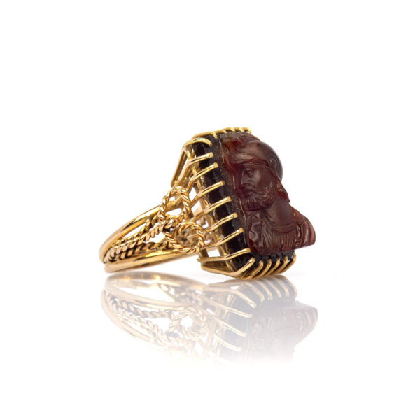 Anello artigianale cammeo - immagine 2