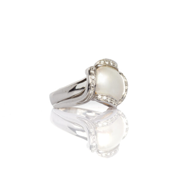 Anello perla mabè - immagine 2