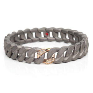 EX'TENSIBLE - Bracciale groumette titanio e oro