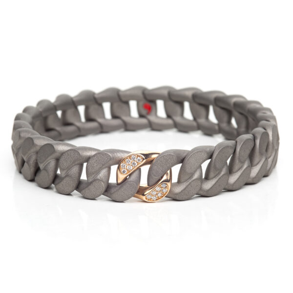 EX'TENSIBLE - Bracciale groumette titanio e oro