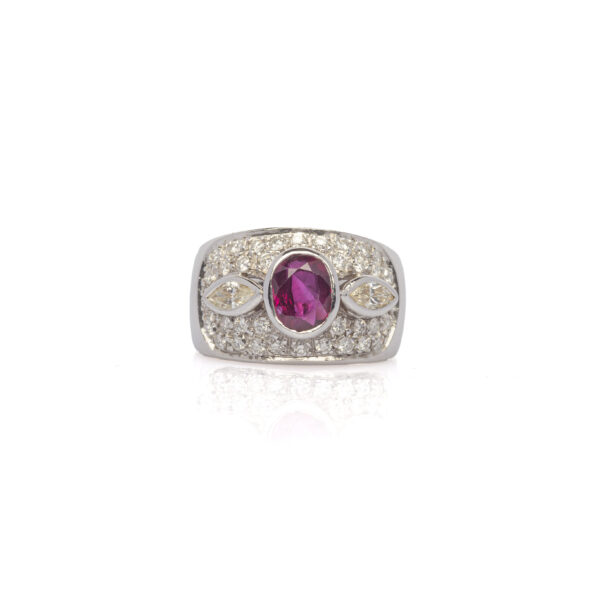 Anello fascia rubino