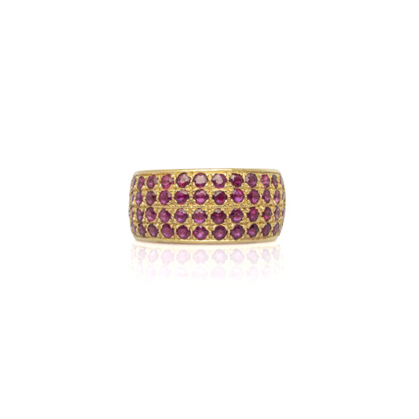 Anello fascia rubini