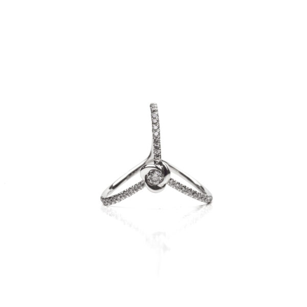 SALVINI – Anello incrocio bianco
