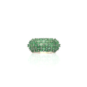 Anello fascia smeraldi