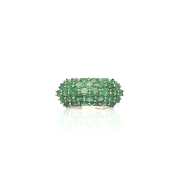 Anello fascia smeraldi