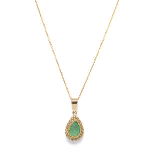 Collier smeraldo goccia