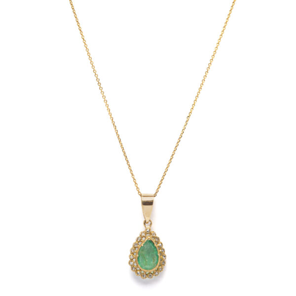 Collier smeraldo goccia