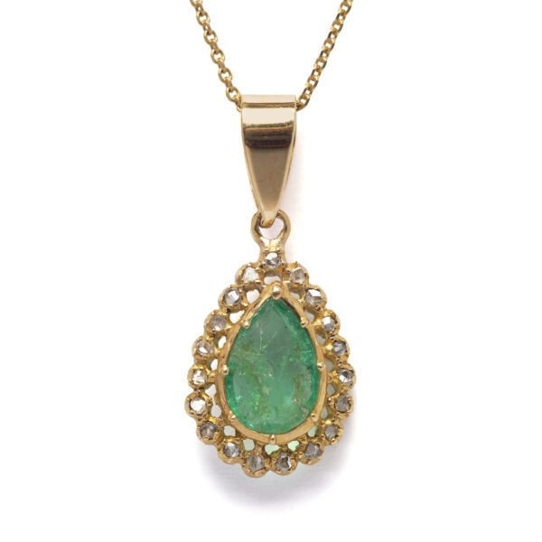 Collier smeraldo goccia - immagine 2
