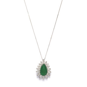 Collier smeraldo goccia