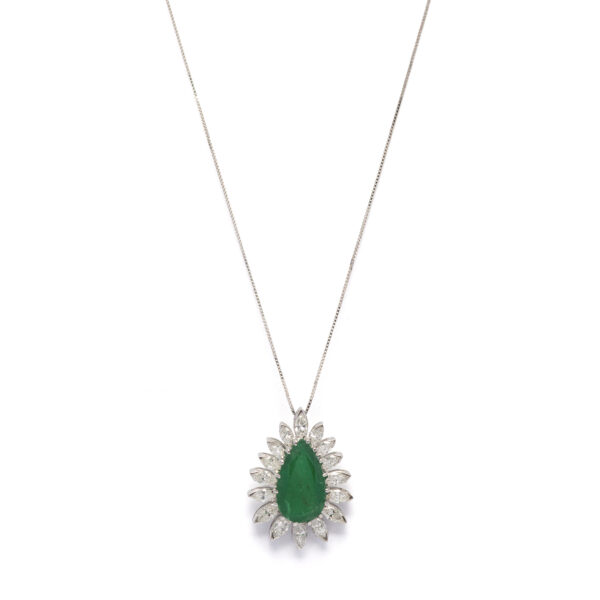 Collier smeraldo goccia