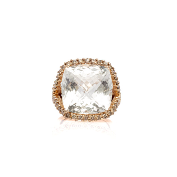 Anello cristallo sfaccettato