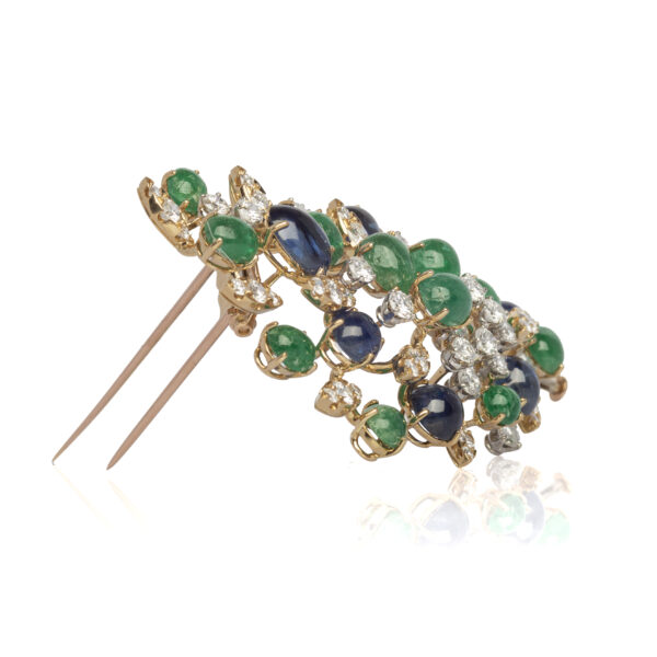 Spilla cabochon e diamanti - immagine 2