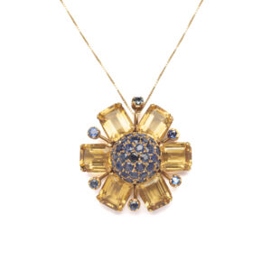 Collier topazi e zaffiri