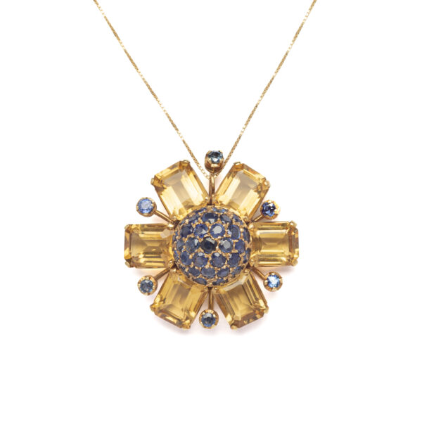 Collier topazi e zaffiri