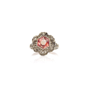 Anello antico pietra arancione