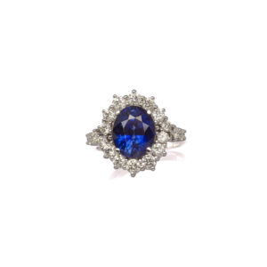 Anello margherita zaffiro