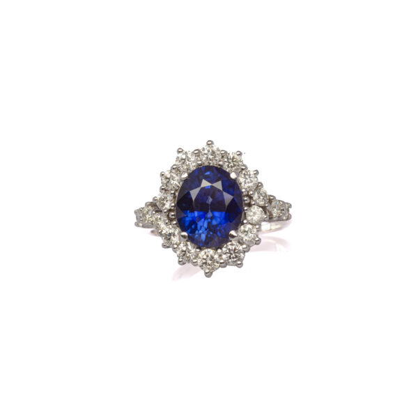 Anello margherita zaffiro