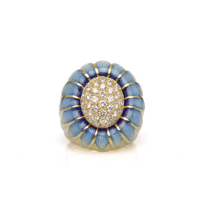 Anello margherita blu