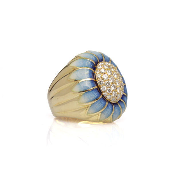 Anello margherita blu - immagine 2