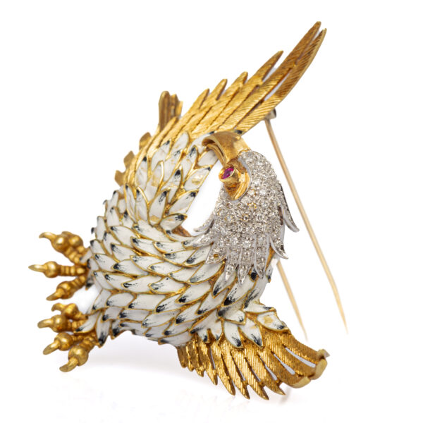 Spilla aquila smalti - immagine 2