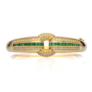 Bracciale rigido smeraldi